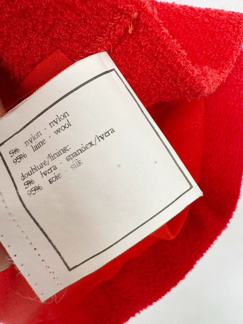 Chanel Chanel Red Short Sleeve Wool Top Size L / US 10 / IT 46 - 5 Thumbnail