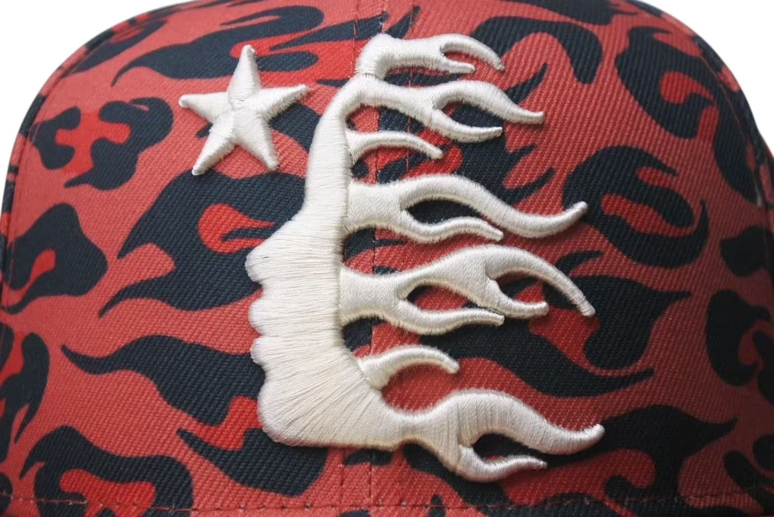 帽子 Hellstar cap / Cheetah Print Fitted Hat Hellstar Cheetah Print Fitted Hat Red Men's - SS24 - US