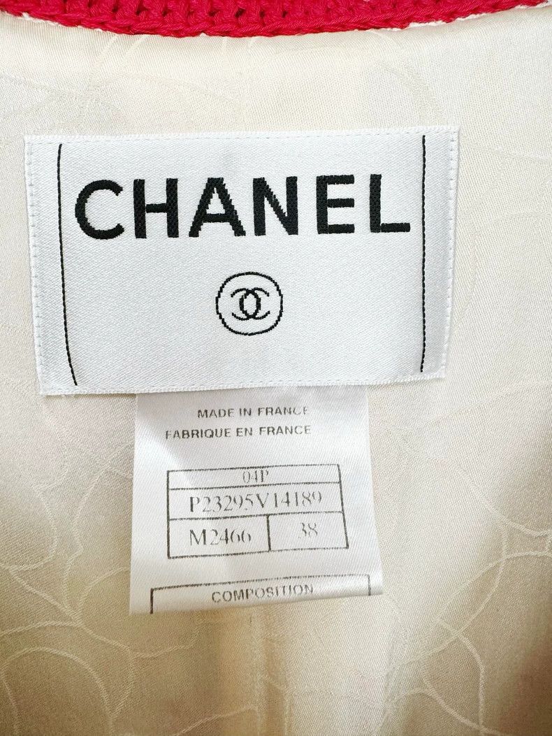 Chanel Chanel Woven Coat with Red Accents Size M / US 6-8 / IT 42-44 - 2 Thumbnail
