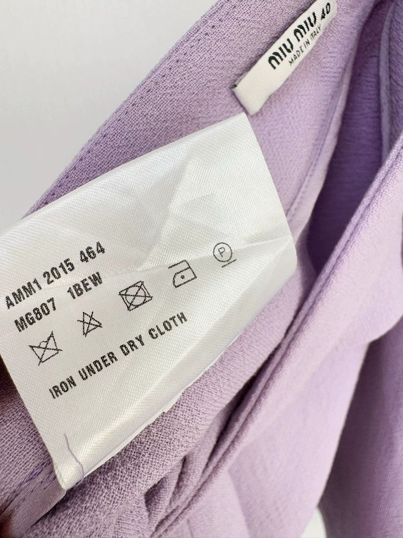 Prada Miu Miu Classic Purple A-line Skirt Size 40" / US 18 - 5 Thumbnail