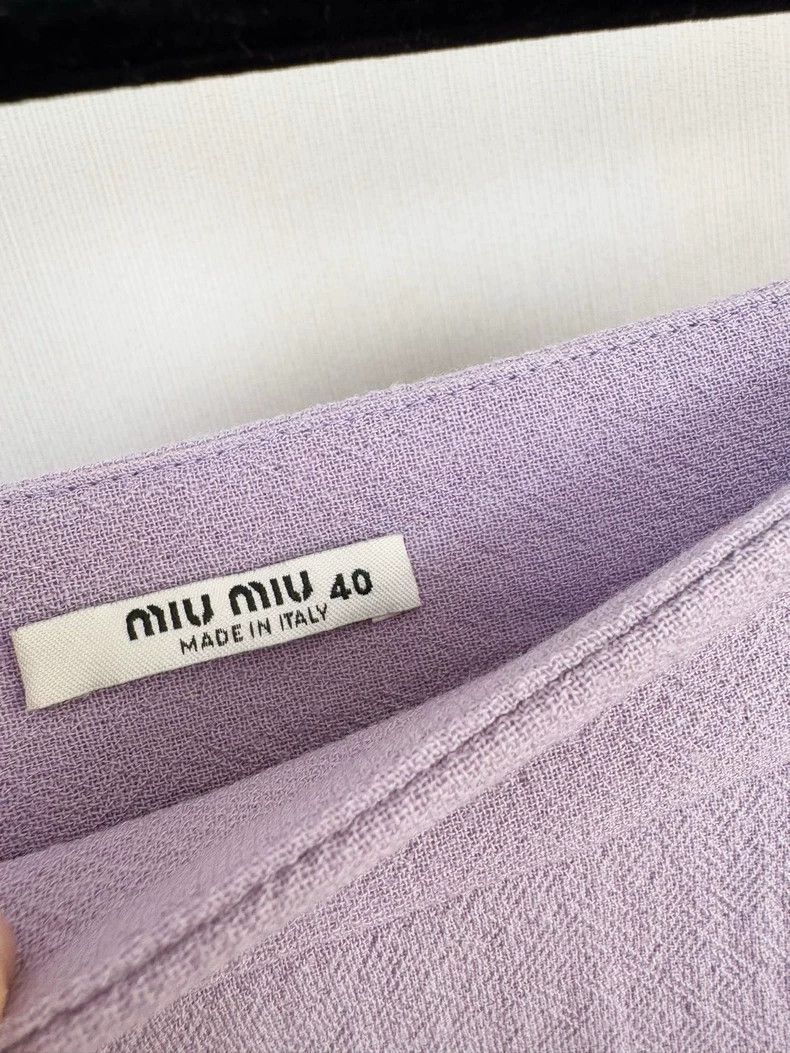 Prada Miu Miu Classic Purple A-line Skirt Size 40" / US 18 - 2 Thumbnail