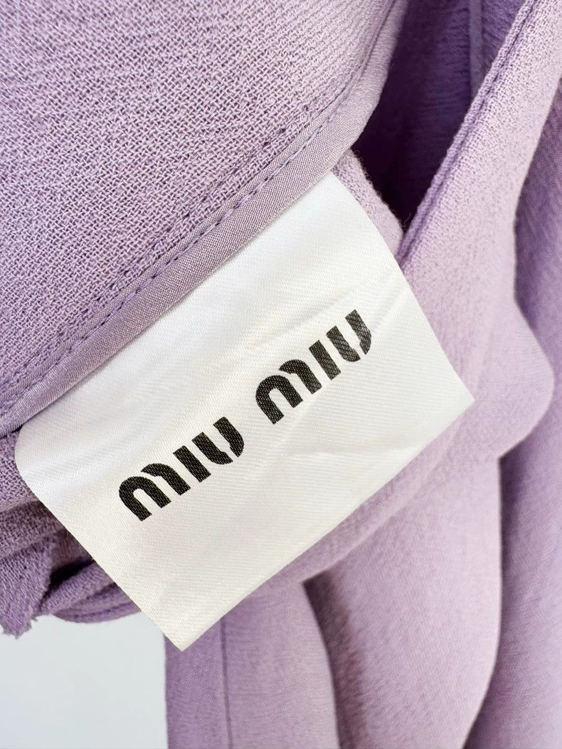 Prada Miu Miu Classic Purple A-line Skirt Size 40" / US 18 - 4 Thumbnail
