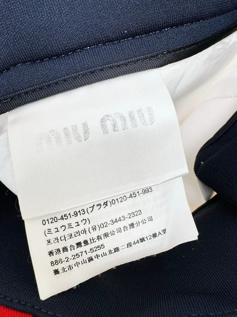Prada Miu Miu White Color Block A-Line Skirt Size 38" / US 16 / IT 52 - 4 Thumbnail