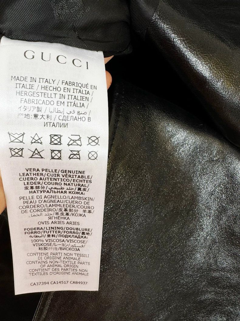 Gucci Gucci Black Leather Jacket with Minor Wear Size S / US 4 / IT 40 - 4 Thumbnail