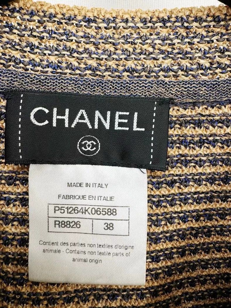 Chanel Chanel Striped Double-Breasted Cardigan Sweater Size M / US 6-8 / IT 42-44 - 2 Thumbnail