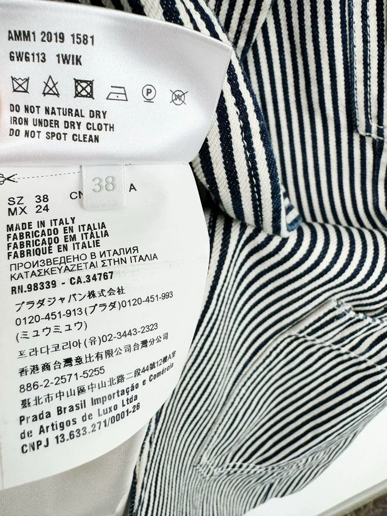 Prada Miu Miu Striped Suit Set with Skirt Size M / US 6-8 / IT 42-44 - 7 Thumbnail