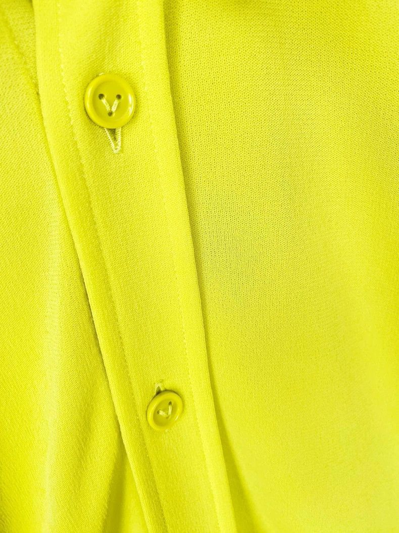 Bottega Veneta Bottega Veneta Bright Yellow Button-Up Shirt Size S / US 4 / IT 40 - 3 Thumbnail