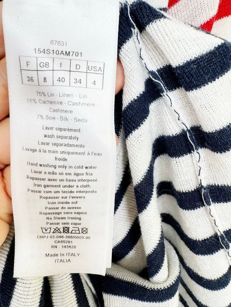 Dior Dior Striped Long Sleeve Knit Sweater Size S / US 4 / IT 40 - 3 Thumbnail