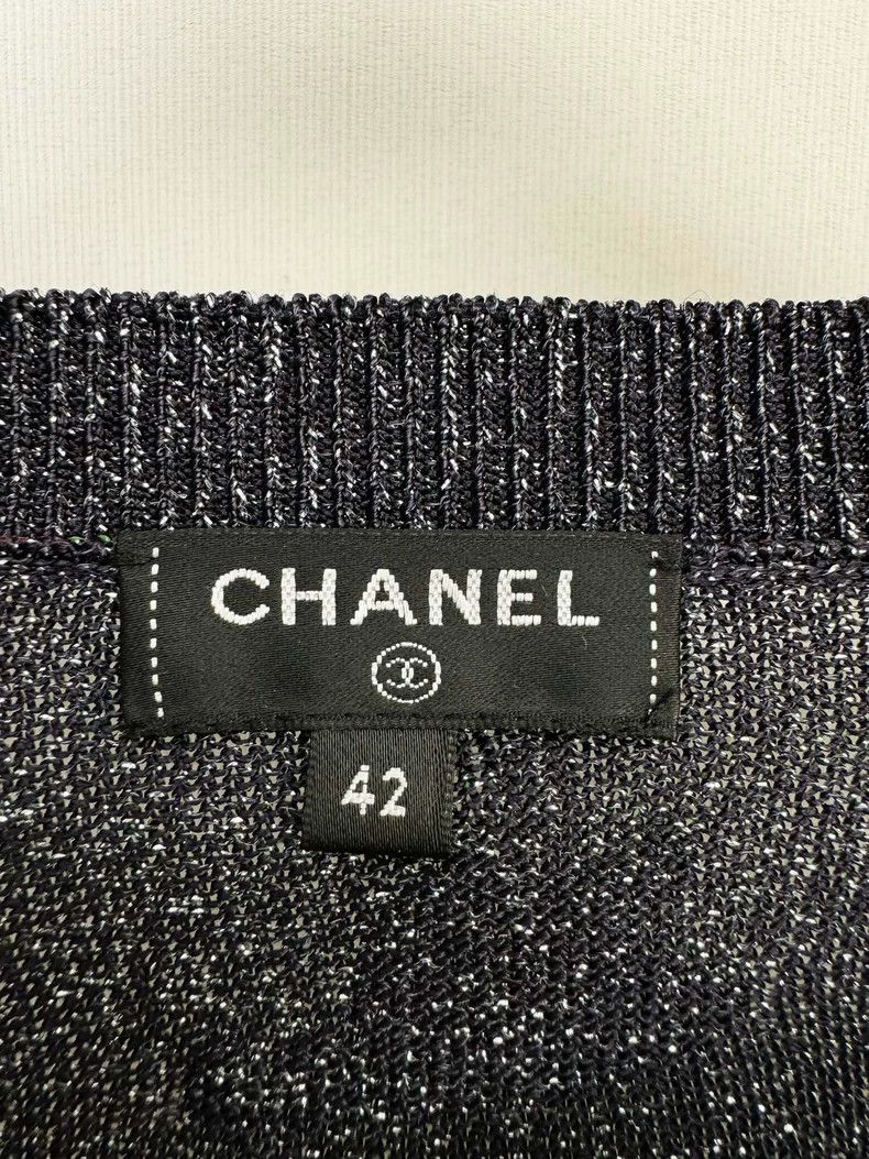 Chanel Chanel Floral Sequin Knit Sweater Size L / US 10 / IT 46 - 2 Thumbnail