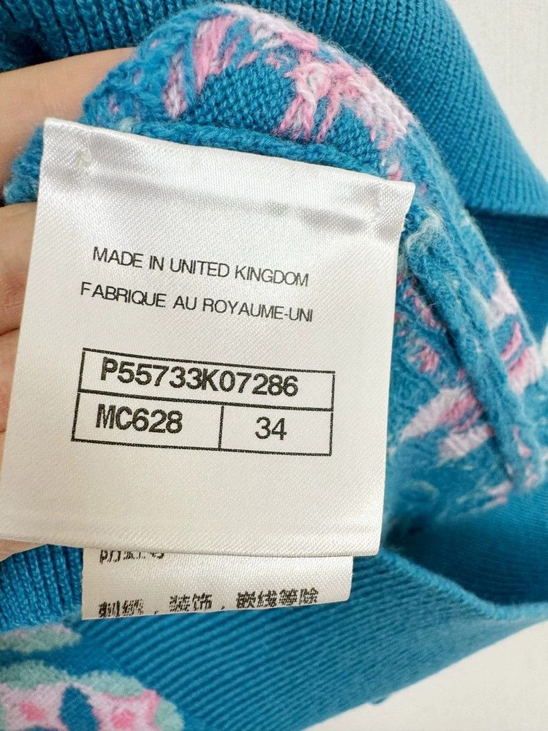 Chanel Chanel Blue Cold Shoulder Cashmere Sweater Size S / US 4 / IT 40 - 4 Thumbnail