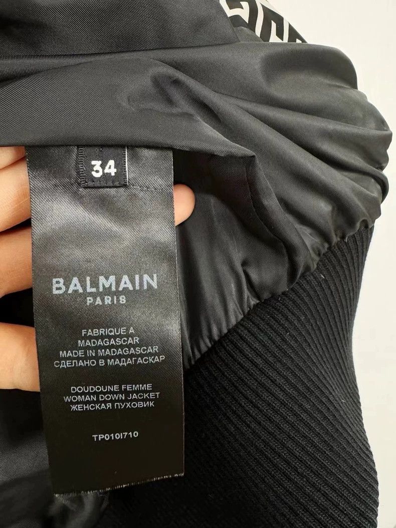 Balmain Balmain Quilted Puffer Jacket in Black and White Size XS / US 0-2 / IT 36-38 - 5 Thumbnail