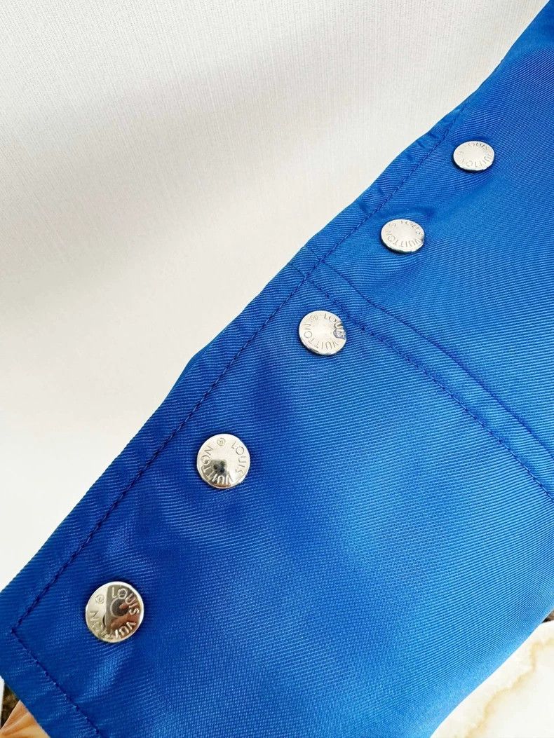 Louis Vuitton Louis Vuitton Blue Bomber Jacket with Embellishments Size M / US 6-8 / IT 42-44 - 5 Thumbnail