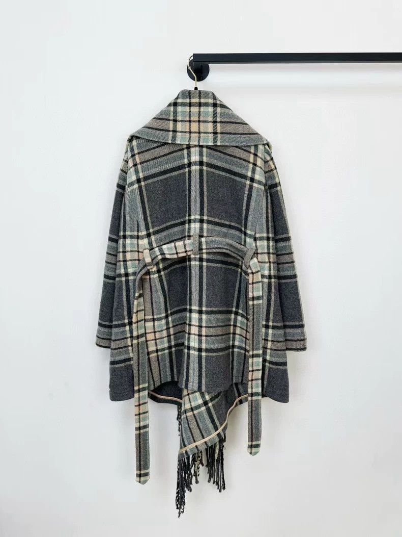 Chloe Chloe Wool Coat With Plaid Design Size XL / US 12-14 / IT 48-50 - 4 Thumbnail