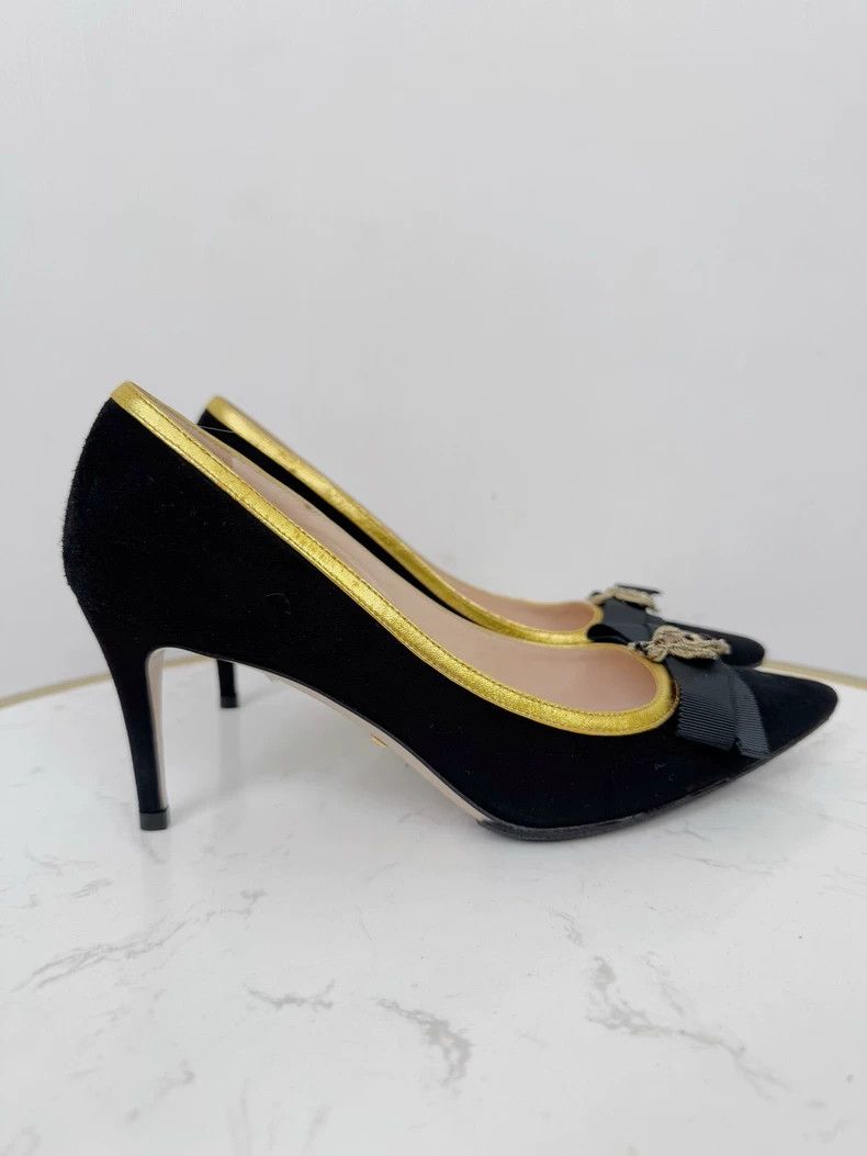 Gucci Gucci High Heels with Bee Design Size US 5 / IT 35 - 3 Thumbnail