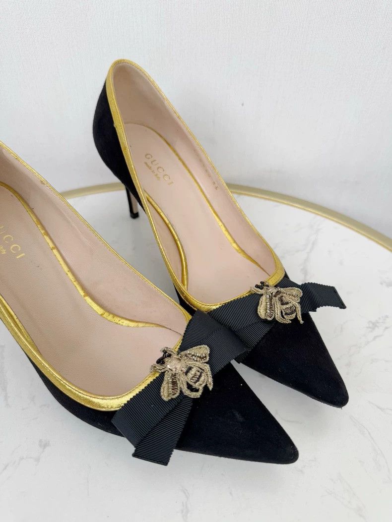 Gucci Gucci High Heels with Bee Design Size US 5 / IT 35 - 2 Thumbnail