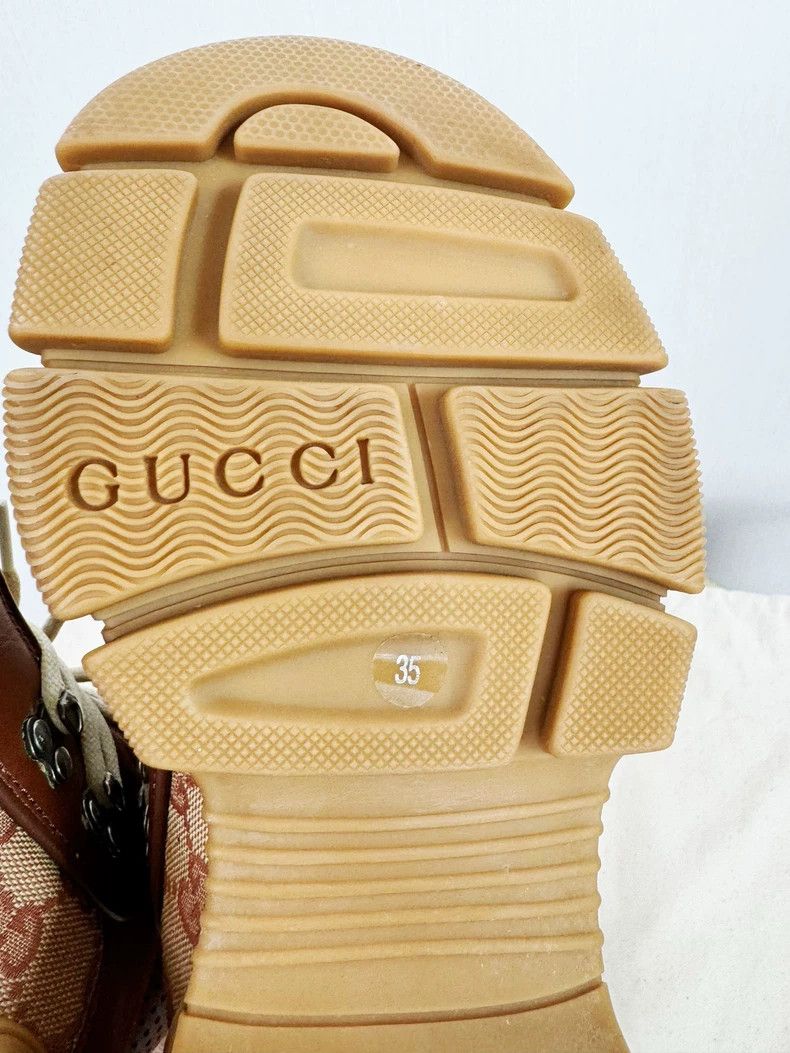 Gucci Gucci High-Top Sneakers Brown Size 35 Size US 5 / IT 35 - 9 Thumbnail