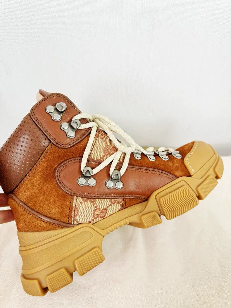 Gucci Gucci High-Top Sneakers Brown Size 35 Size US 5 / IT 35 - 4 Thumbnail