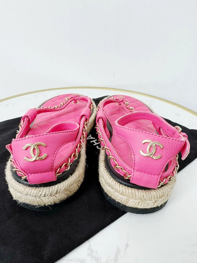 Chanel Chanel Pink Sandals Size 36 Almost New Size US 6 / IT 36 - 4 Thumbnail