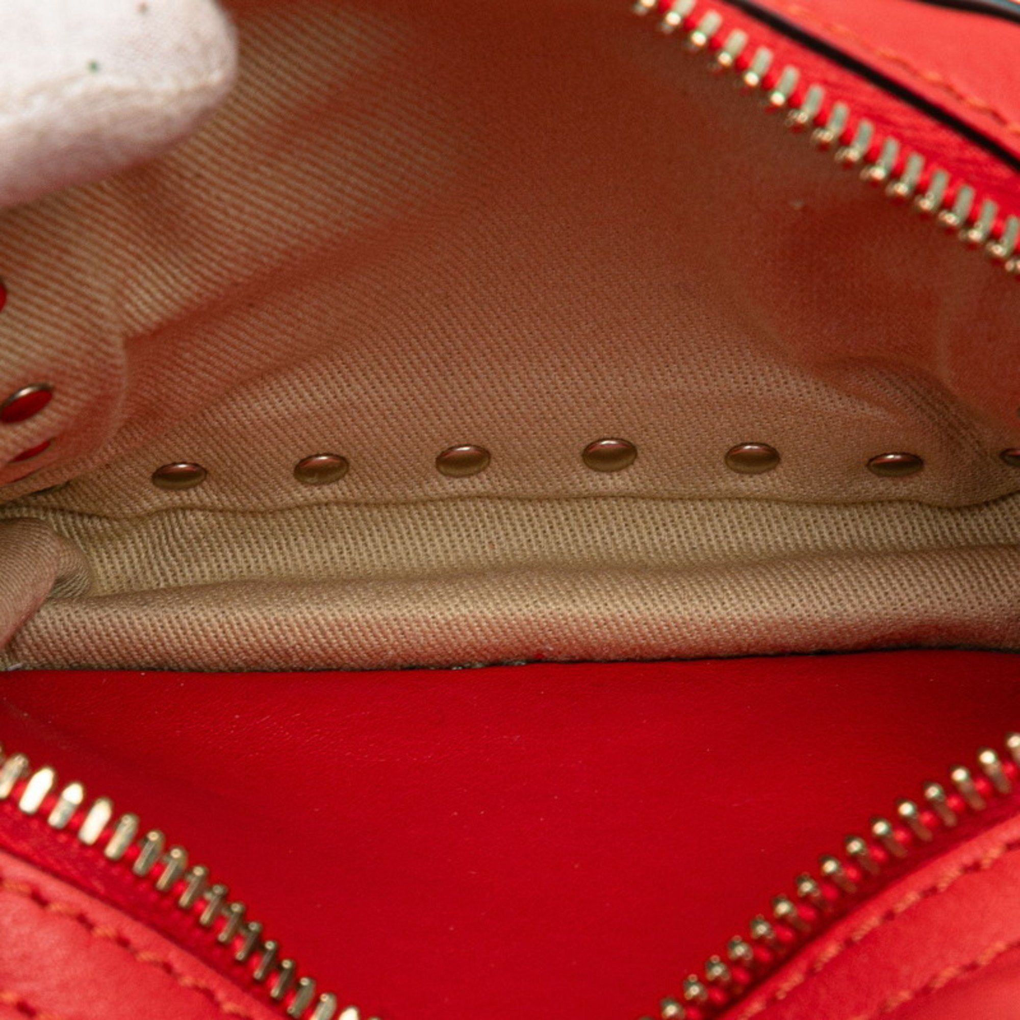 Valentino Valentino Rockstud Backpack Red Leather Women's Size ONE SIZE - 7 Thumbnail