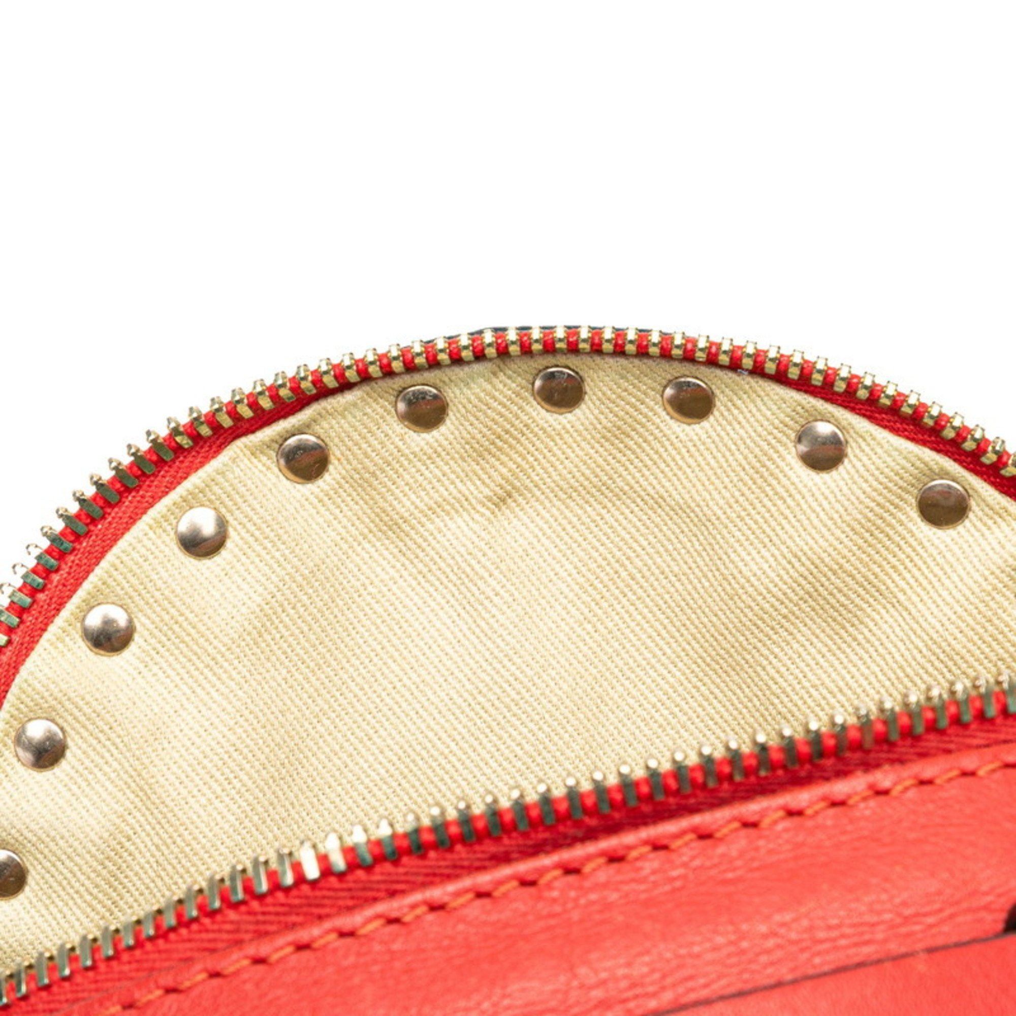 Valentino Valentino Rockstud Backpack Red Leather Women's Size ONE SIZE - 5 Thumbnail