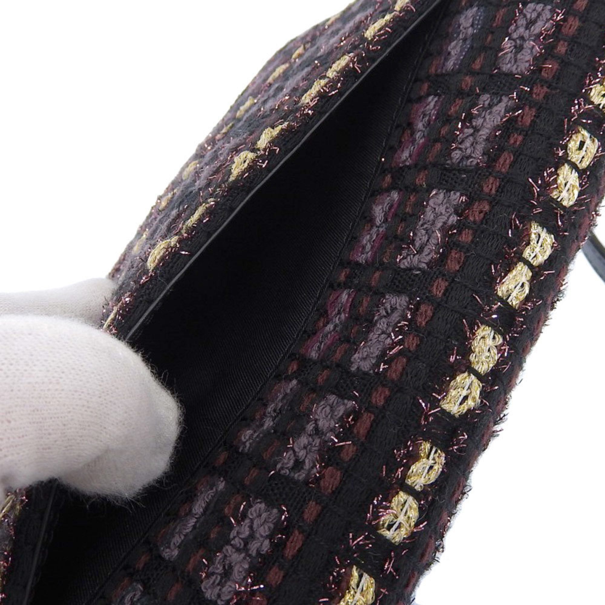 Tory Burch TORY BURCH Chain Wallet Bag Shoulder Tweed Multicolor Size ONE SIZE - 8 Thumbnail