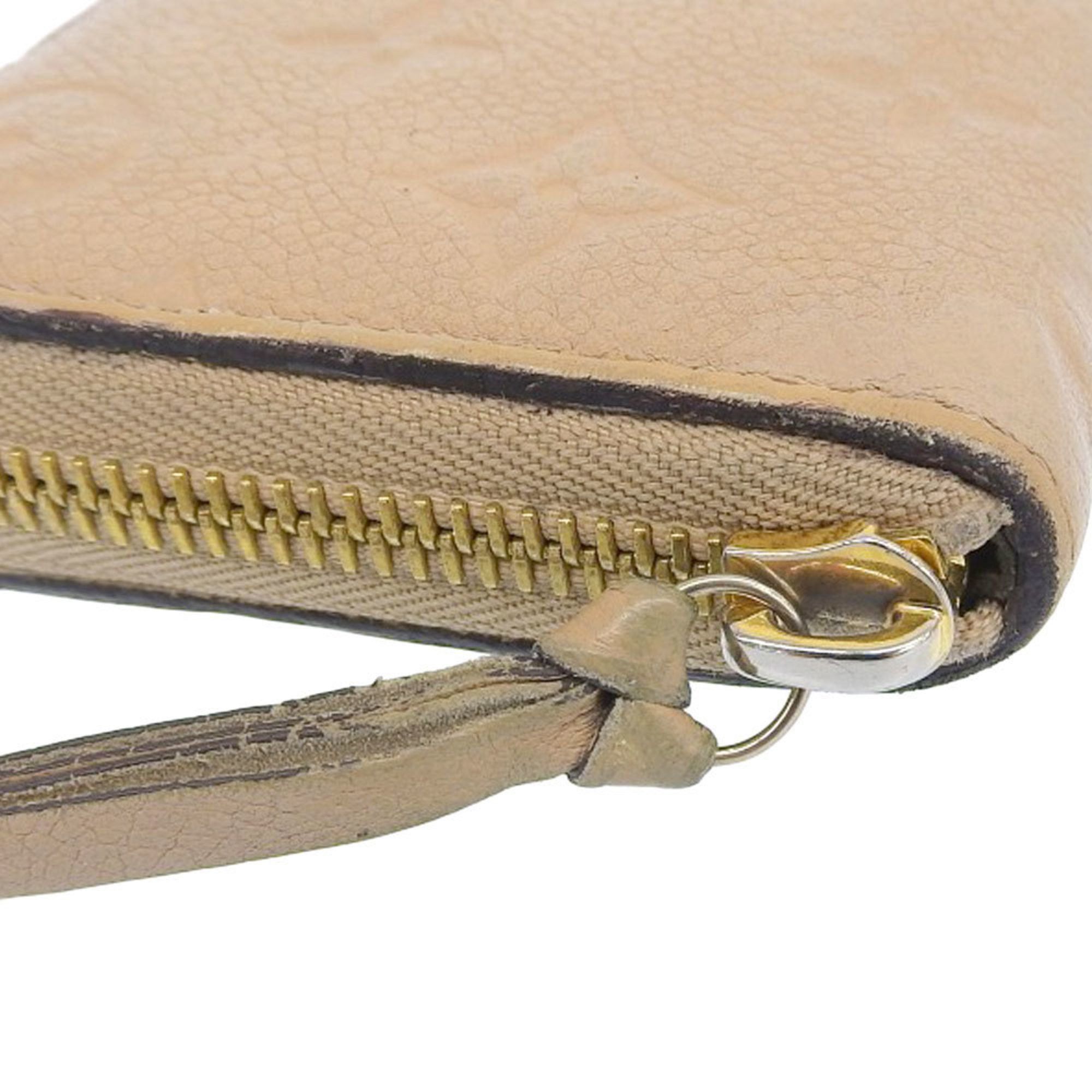 Louis Vuitton Louis Vuitton Monogram Empreinte Portefeuille Clemence M60173 Round Long Wallet Dune Size ONE SIZE - 5 Thumbnail