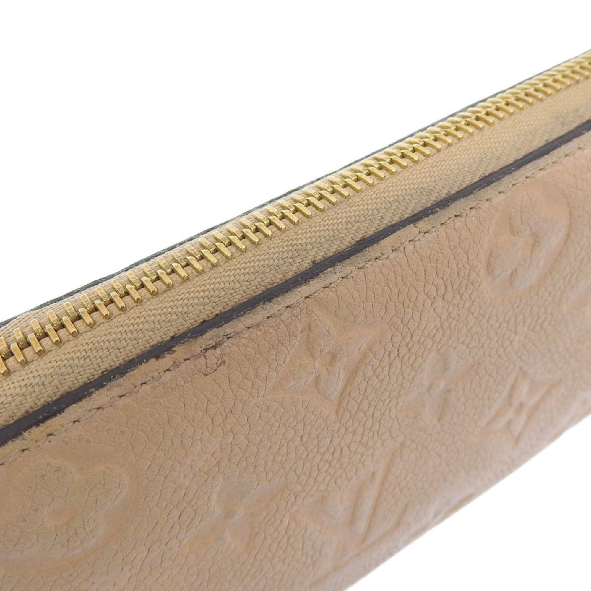 Louis Vuitton Louis Vuitton Monogram Empreinte Portefeuille Clemence M60173 Round Long Wallet Dune Size ONE SIZE - 6 Thumbnail