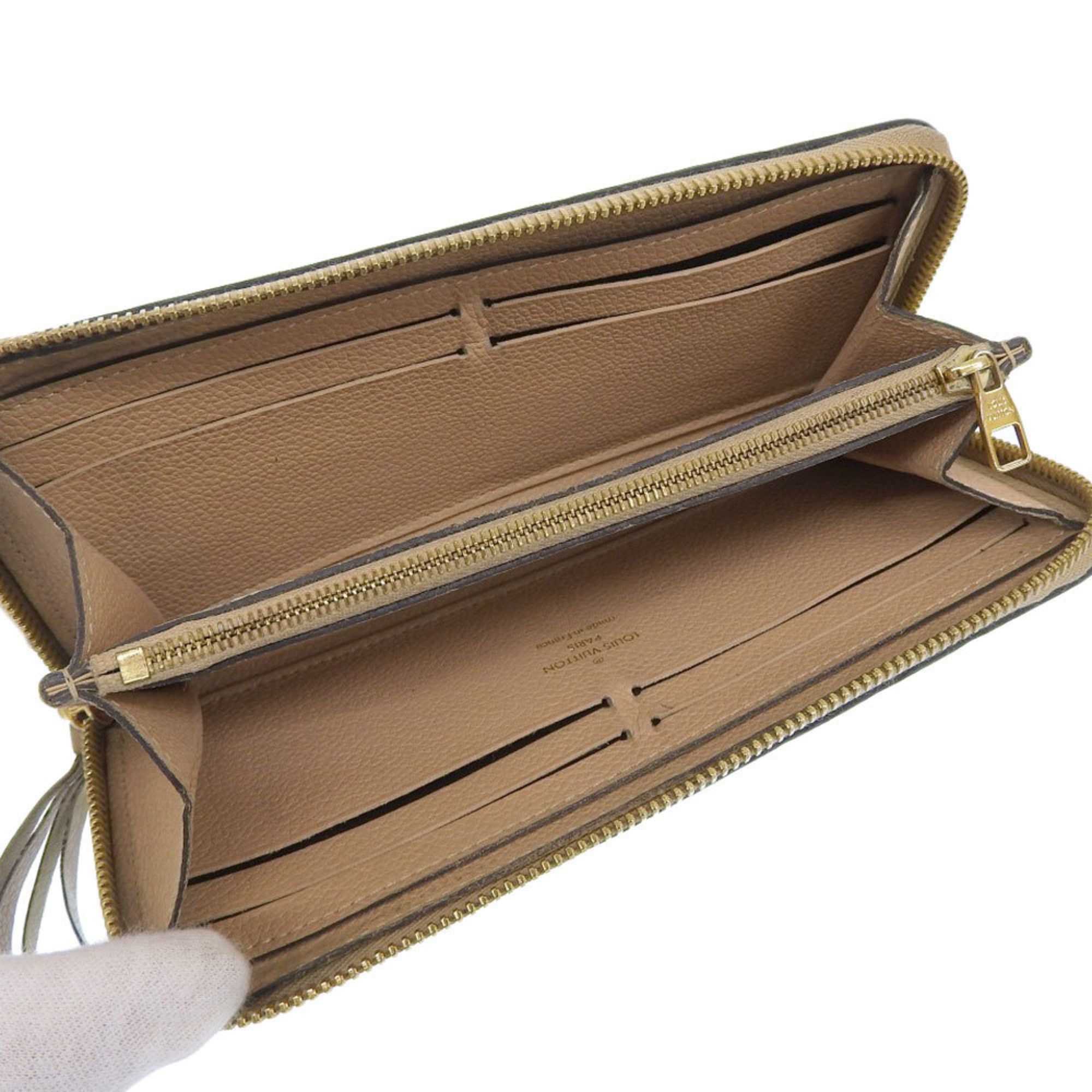 Louis Vuitton Louis Vuitton Monogram Empreinte Portefeuille Clemence M60173 Round Long Wallet Dune Size ONE SIZE - 3 Thumbnail