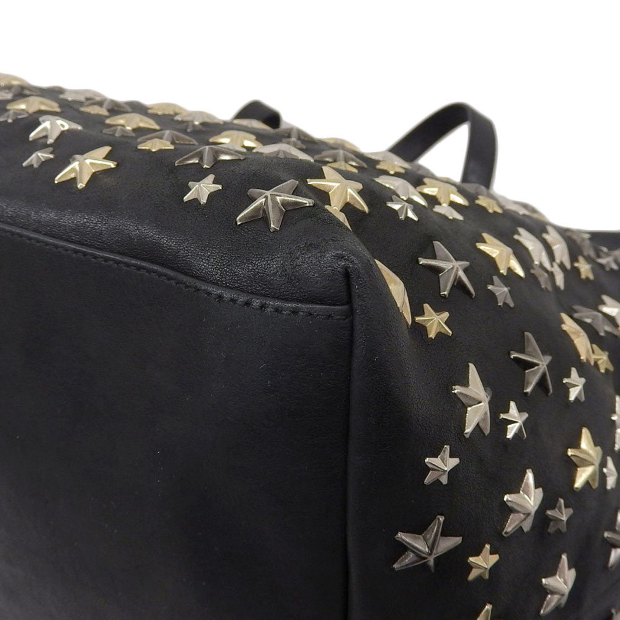 Jimmy Choo JIMMY CHOO Pimlico Star Stud Tote Bag Leather Black Size ONE SIZE - 7 Thumbnail