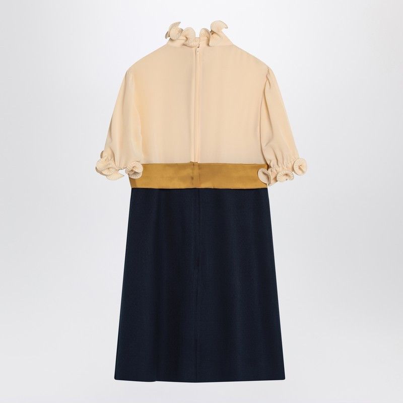 Valentino Valentino Mini Dress With Ruffles And Bow In Silk Size M / US 6-8 / IT 42-44 - 2 Thumbnail