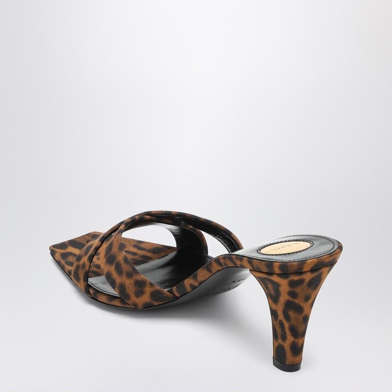 Saint Laurent Paris Saint Laurent Mule Jill In Gros-Grain Leopard Print Size US 6 / IT 36 - 2 Thumbnail
