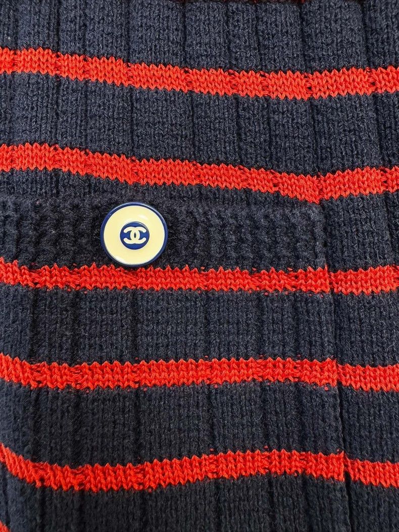 Chanel Chanel Striped Knit Pants Size 40 Size 40" / US 18 - 2 Thumbnail