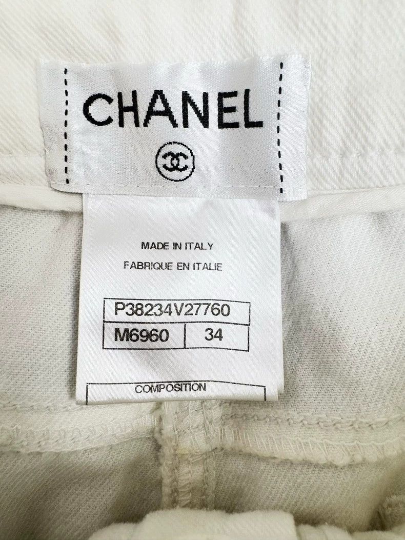 Chanel Chanel Denim Pants Size 34 with Floral Print Size 34" / US 12 / IT 48 - 3 Thumbnail