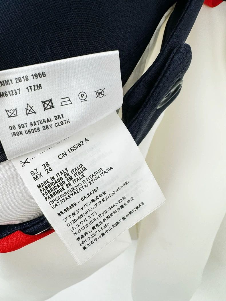 Miu Miu Miu Miu White A-Line Skirt with Colorful Waistband Size 38" / US 16 / IT 52 - 5 Thumbnail