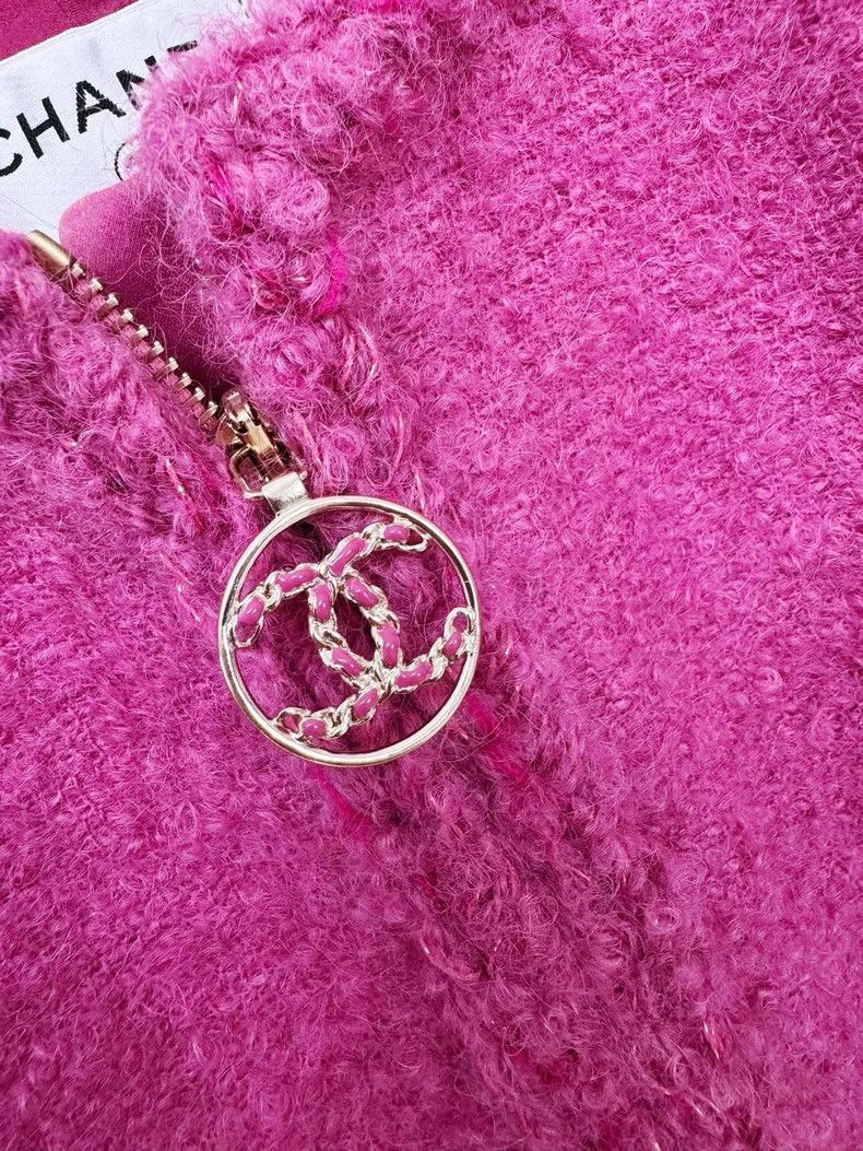 Chanel Chanel Pink Woven Coat Size 38 Size M / US 6-8 / IT 42-44 - 2 Thumbnail