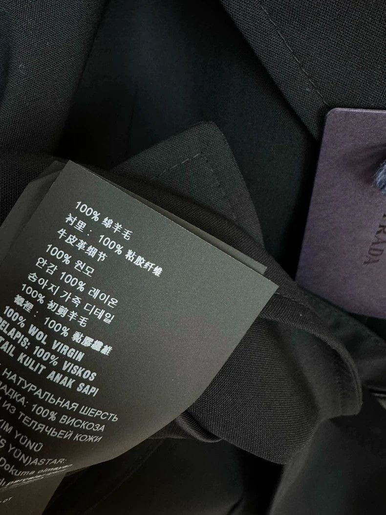 Prada Prada Black Suit Jacket with Tags Size S / US 4 / IT 40 - 6 Thumbnail