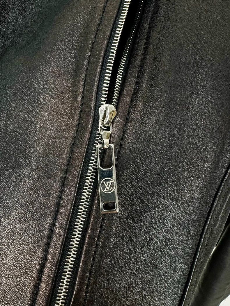 Louis Vuitton Louis Vuitton Black Leather Jacket Size S / US 4 / IT 40 - 3 Thumbnail