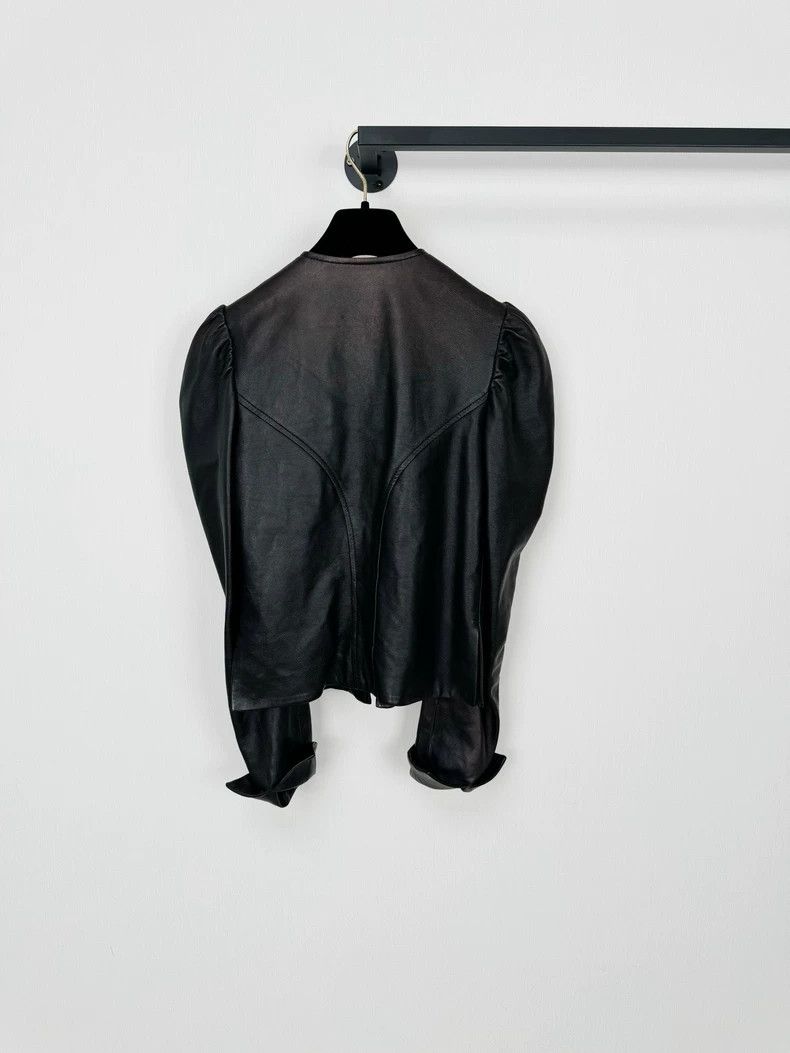 Louis Vuitton Louis Vuitton Black Leather Jacket Size S / US 4 / IT 40 - 6 Thumbnail