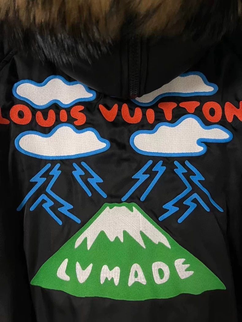 Louis Vuitton Louis Vuitton Nigo Fur-Collared Cotton Jacket Size XL / US 12-14 / IT 48-50 - 3 Thumbnail