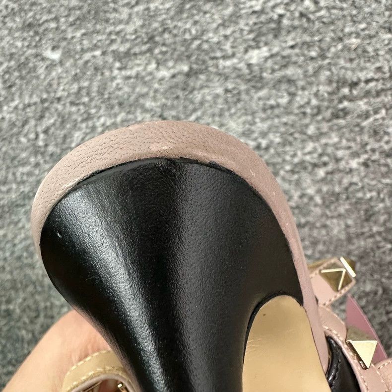 Valentino Valentino Black Strappy High Heels with Studs Size US 6 / IT 36 - 6 Thumbnail
