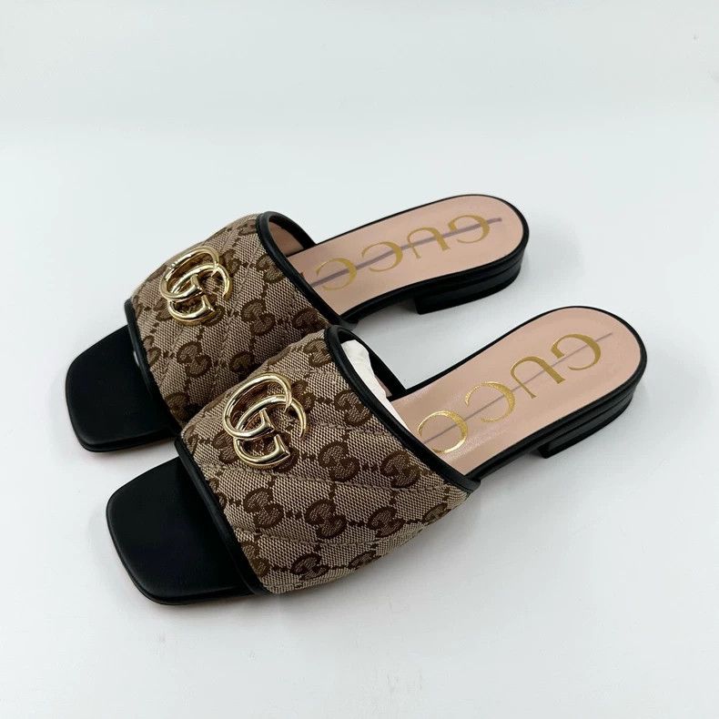 Gucci Gucci Double G Logo Slip-On Sandals Size US 6 / IT 36 - 2 Thumbnail