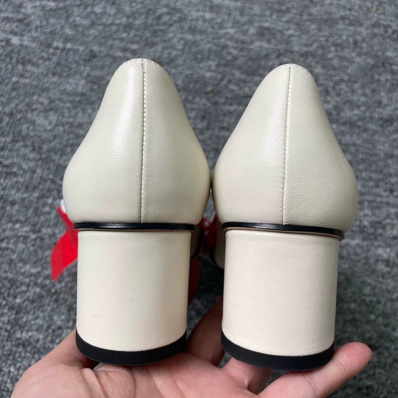 Gucci Gucci White Chunky Heels with Fringe Size US 6 / IT 36 - 6 Thumbnail
