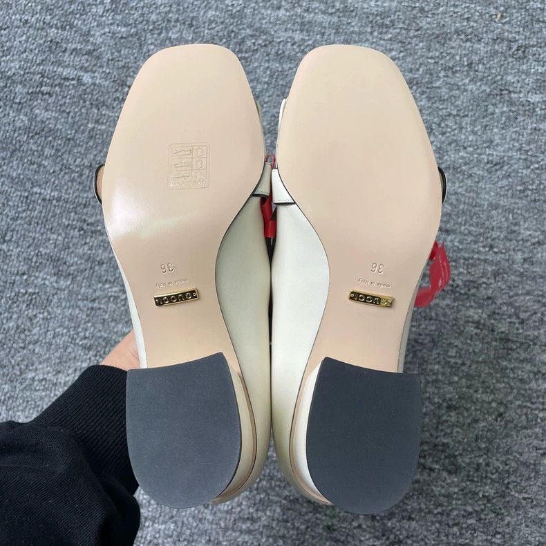 Gucci Gucci White Chunky Heels with Fringe Size US 6 / IT 36 - 4 Thumbnail
