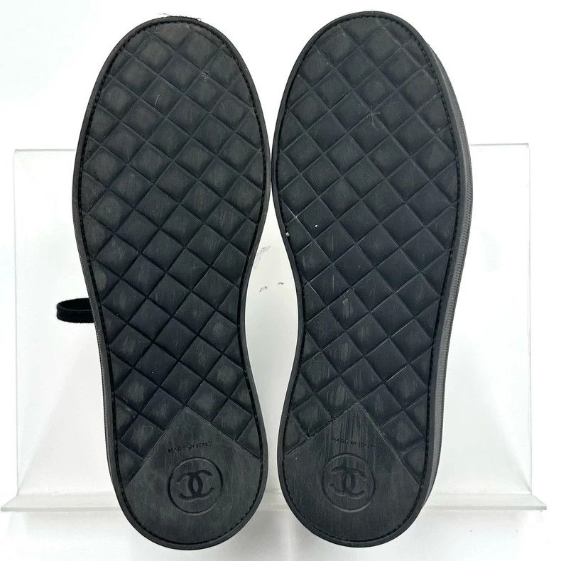Chanel Chanel Black Pearl Embellished Flat Shoes Size US 6 / IT 36 - 7 Thumbnail
