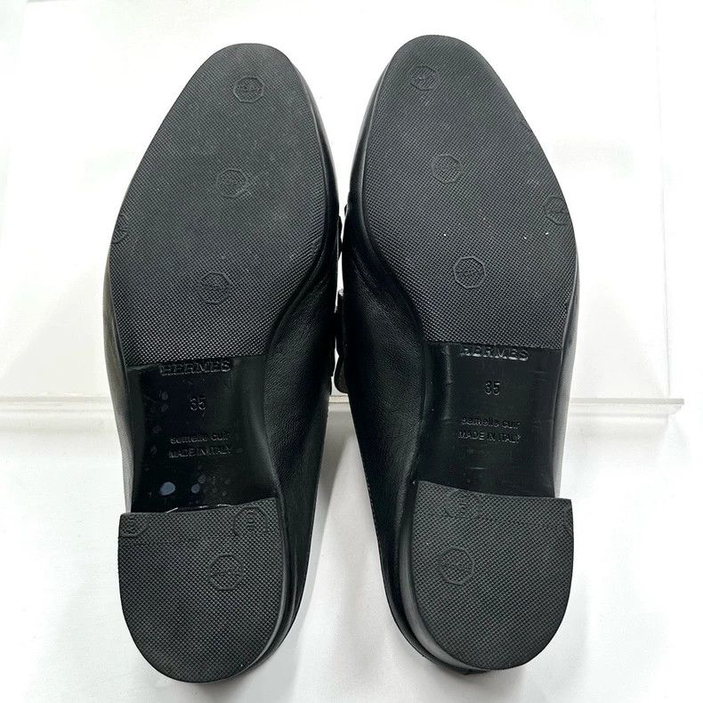 Hermes Hermes Black Tassel Slip-On Loafers Size US 5 / IT 35 - 7 Thumbnail