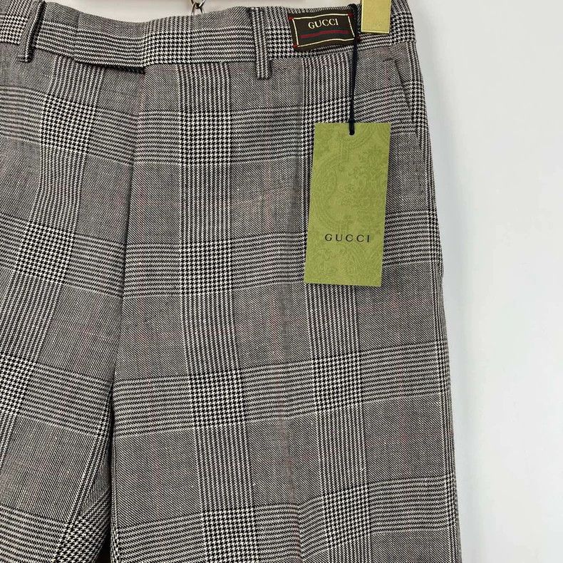 Gucci Gucci Gray Plaid Casual Pants New Size 28" / US 6 / IT 42 - 3 Thumbnail