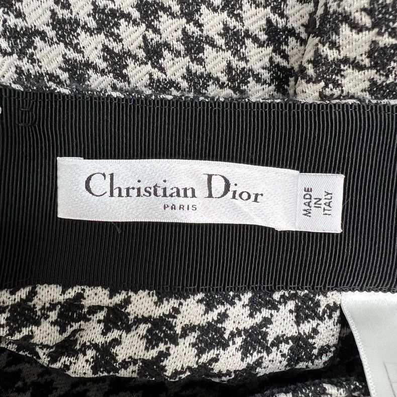 Dior Dior Black and White Houndstooth Skirt Size 36" / US 14 / IT 50 - 3 Thumbnail