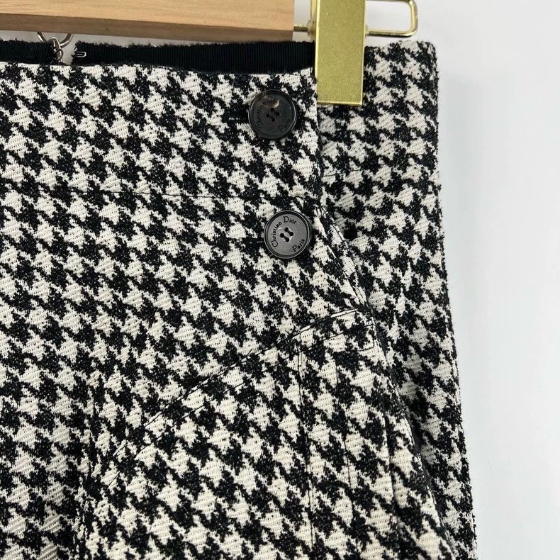 Dior Dior Black and White Houndstooth Skirt Size 36" / US 14 / IT 50 - 4 Thumbnail