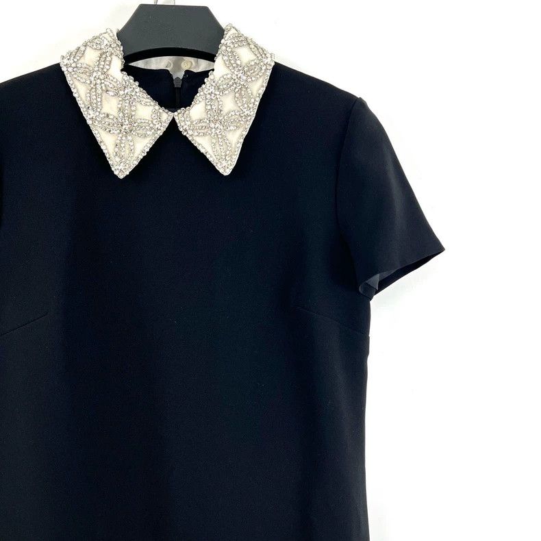 Prada Miumiu Short Sleeve Embellished Dress Size S / US 4 / IT 40 - 6 Thumbnail