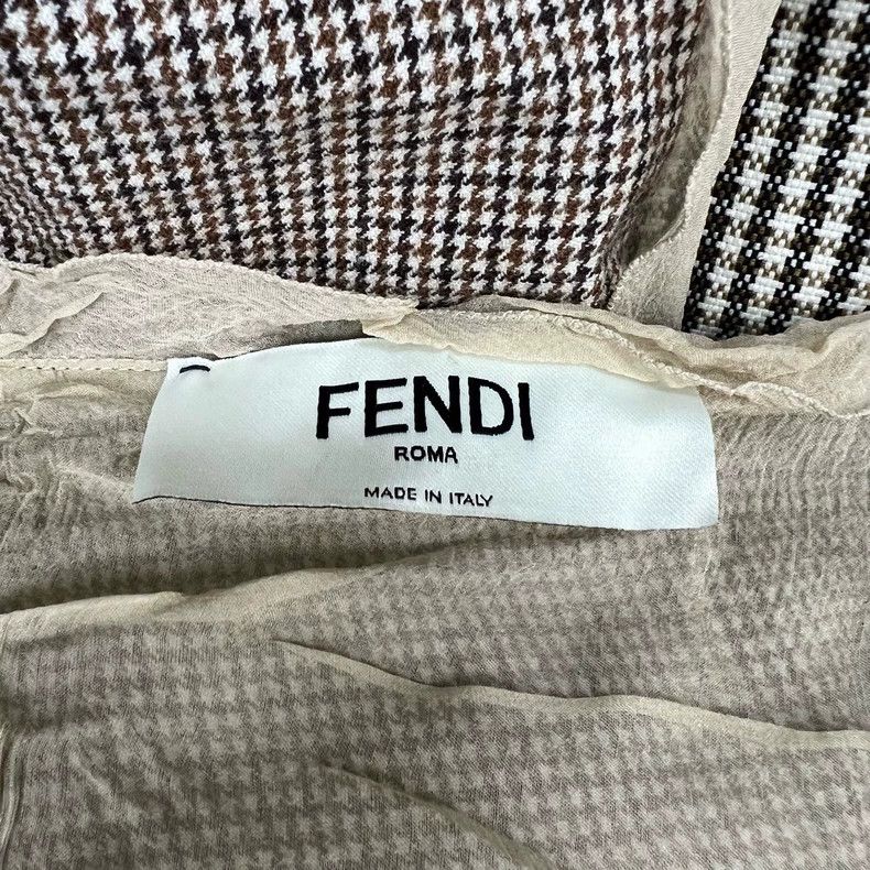 Fendi Fendi 38 Checkered Skirt with Ruffled Edges Size 38" / US 16 / IT 52 - 3 Thumbnail